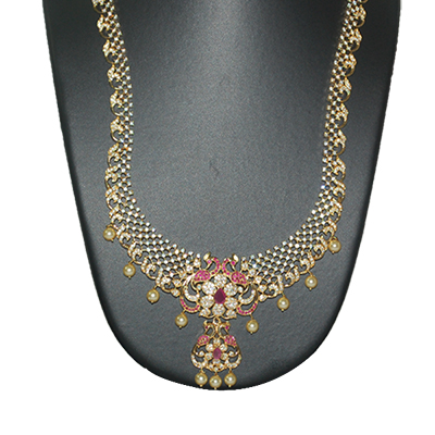 "AMERICAN DIAMOND Long Chain AD Set  -MGR -1173 - Click here to View more details about this Product